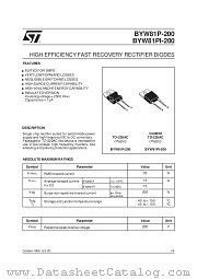 BYW81P-200 datasheet pdf SGS Thomson Microelectronics