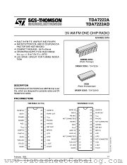 TDA7222 datasheet pdf SGS Thomson Microelectronics