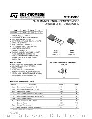 STD15N06 datasheet pdf SGS Thomson Microelectronics