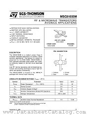 MSC81035M datasheet pdf SGS Thomson Microelectronics
