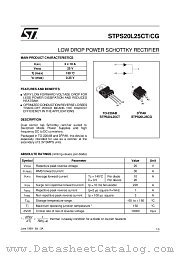 STPS20L25CT datasheet pdf SGS Thomson Microelectronics