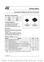 STPS1L40U datasheet pdf SGS Thomson Microelectronics