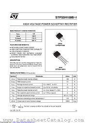 STPS5H100B-1 datasheet pdf SGS Thomson Microelectronics