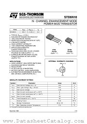 STD6N10 datasheet pdf SGS Thomson Microelectronics
