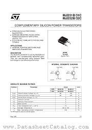 MJD32B datasheet pdf SGS Thomson Microelectronics