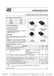 STPS745FP datasheet pdf SGS Thomson Microelectronics