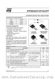 STPS2045CT datasheet pdf SGS Thomson Microelectronics