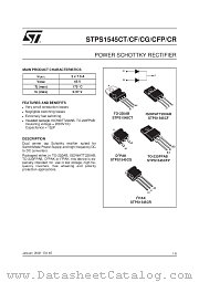 STPS1545CR datasheet pdf SGS Thomson Microelectronics