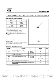 BYW98-200 datasheet pdf SGS Thomson Microelectronics