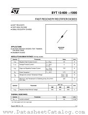 BYT13-600 datasheet pdf SGS Thomson Microelectronics