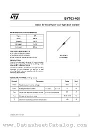 BYT03-400 datasheet pdf SGS Thomson Microelectronics