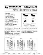 M74HC244 datasheet pdf SGS Thomson Microelectronics