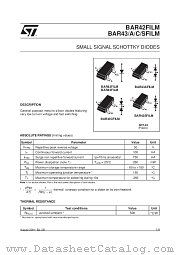 BAR43CFILM datasheet pdf SGS Thomson Microelectronics
