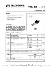TXDV412 datasheet pdf SGS Thomson Microelectronics