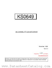 KS0649 datasheet pdf Samsung Electronic