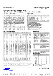 M372V160(8)0DJ(T)0-C FAST PAGE MODE datasheet pdf Samsung Electronic