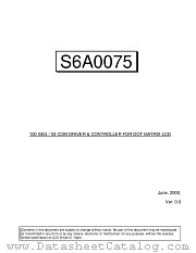 S6A0075 datasheet pdf Samsung Electronic