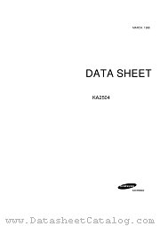 KA2504 datasheet pdf Samsung Electronic