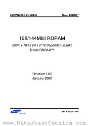 K4R441869A datasheet pdf Samsung Electronic