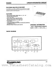 KA2263 datasheet pdf Samsung Electronic