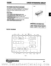KA2261 datasheet pdf Samsung Electronic