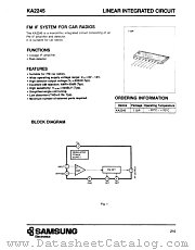 KA2245 datasheet pdf Samsung Electronic