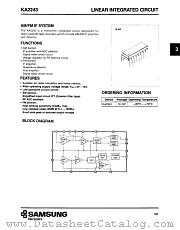 KA2243 datasheet pdf Samsung Electronic