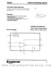 KA2212 datasheet pdf Samsung Electronic