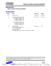 K7N401809A datasheet pdf Samsung Electronic
