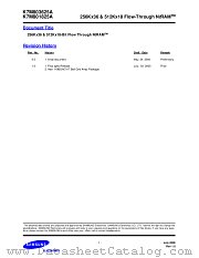 K7M803625A datasheet pdf Samsung Electronic