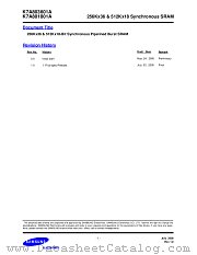 K7A803601A datasheet pdf Samsung Electronic