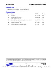 K7A403200M datasheet pdf Samsung Electronic