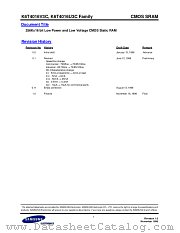 K6T4016V3C, K6T4016U3C FAMILY datasheet pdf Samsung Electronic