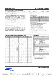 M464S0924DTS datasheet pdf Samsung Electronic