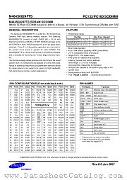 M464S0824FTS datasheet pdf Samsung Electronic