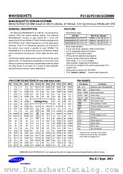 M464S0824ETS datasheet pdf Samsung Electronic