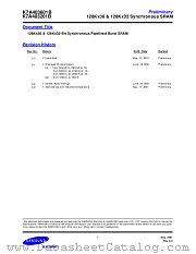 K7A403601B K7A403201B datasheet pdf Samsung Electronic