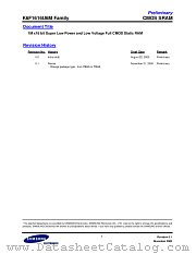 K6F1616U6M FAMILY datasheet pdf Samsung Electronic