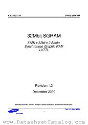 K4G323222A datasheet pdf Samsung Electronic
