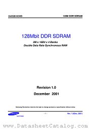 K4D28163HD datasheet pdf Samsung Electronic