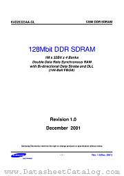 K4D26323AA-GL datasheet pdf Samsung Electronic