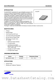 S5A1903X01 datasheet pdf Samsung Electronic
