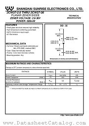 2CW37-10 datasheet pdf Shanghai Sunrise Electronics
