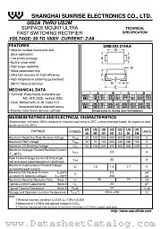 US2D datasheet pdf Shanghai Sunrise Electronics
