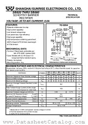SB820 datasheet pdf Shanghai Sunrise Electronics