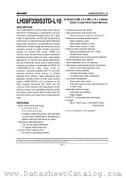 LH28F320S3TD-L10 datasheet pdf SHARP