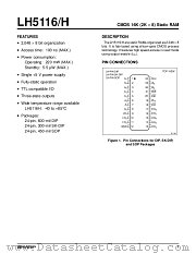 LH5116 datasheet pdf SHARP