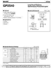 GP2S40 datasheet pdf SHARP