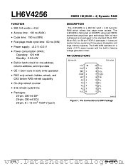 LH6V4256 datasheet pdf SHARP