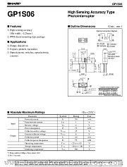 GP1S06 datasheet pdf SHARP